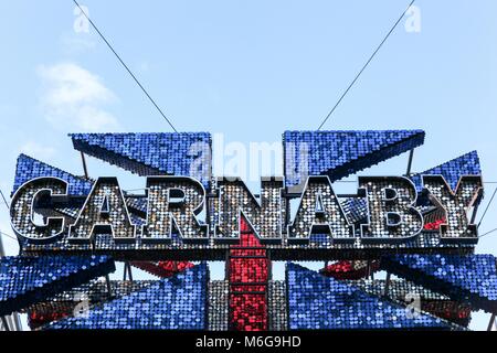 Carnaby Street sign in Londra, Regno Unito Foto Stock