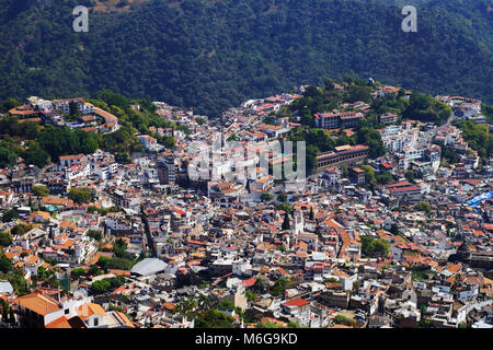 Vista in elevazione di Taxco de Alarcón, Messico. Foto Stock