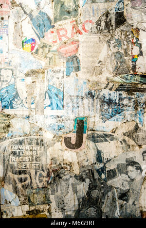 Bello sfondo grunge di vecchi, weathered poster Foto Stock