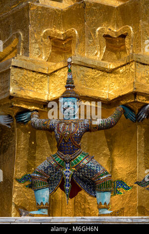 Il Wat Phra Keaw Bangkok in Thailandia il 28 febbraio 2018 il Wat Phra Kaew,Tempio del Buddha di Smeraldo. Il tempio reale accanto al Grand Palace Foto Stock