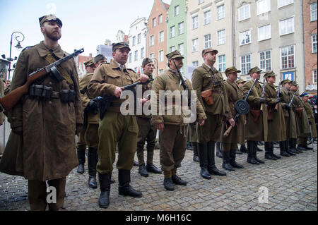 IV Defilade nazionale della memoria dei soldati maledetto in Gdansk, Polonia. 4 marzo 2018 © Wojciech Strozyk / Alamy Live News Foto Stock