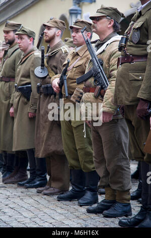 IV Defilade nazionale della memoria dei soldati maledetto in Gdansk, Polonia. 4 marzo 2018 © Wojciech Strozyk / Alamy Live News Foto Stock