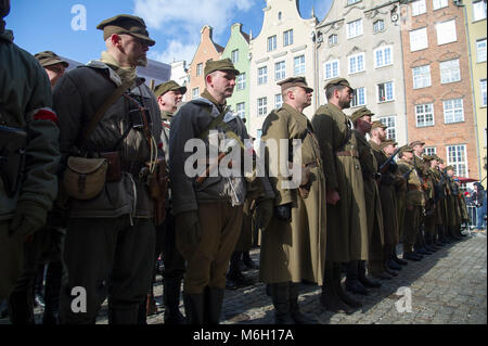 IV Defilade nazionale della memoria dei soldati maledetto in Gdansk, Polonia. 4 marzo 2018 © Wojciech Strozyk / Alamy Live News Foto Stock