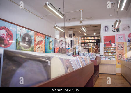 I record sul display in Plato, Groningen Foto Stock