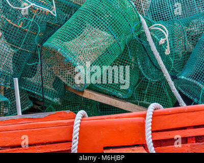Crab trap sull isola di Procida, Italia Foto Stock