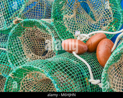 Crab trap sull isola di Procida, Italia Foto Stock