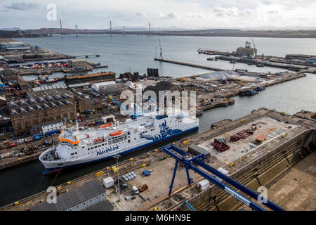 Vista aerea di Rosyth dockyard Foto Stock