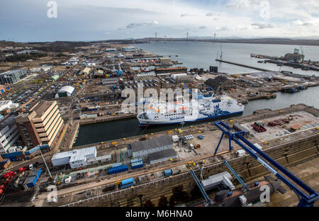 Vista aerea di Rosyth dockyard Foto Stock