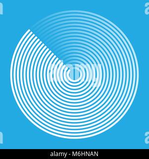 Il radar astratta segno icona logo symbol illustrazione vettoriale Illustrazione Vettoriale