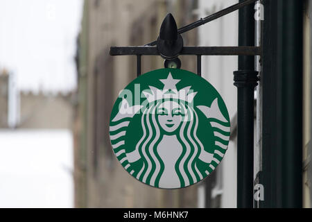 Starbucks Coffee shop segno logo. Foto Stock