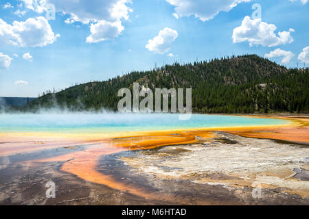 Grand Prismatic Spring, il Parco Nazionale di Yellowstone Foto Stock