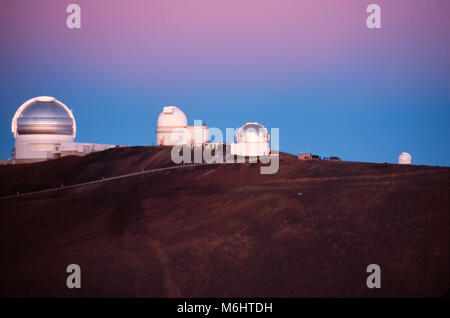 Space Telescope sulla cima della montagna Maunakea Foto Stock