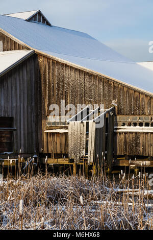 Brittania Storico Cantiere Navale edificio di Steveston, British Columbia, Canada Foto Stock