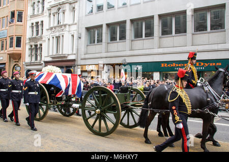 Funerali di Stato di Margaret Thatcher, Londra, Inghilterra, Regno Unito; Foto Stock