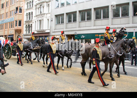 Funerali di Stato di Margaret Thatcher, Londra, Inghilterra, Regno Unito; Foto Stock