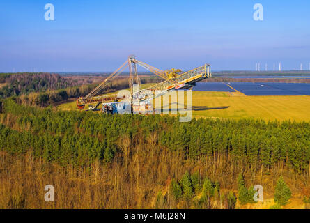 Meuro escavatore rotante in Lusatian Lake District, Brandenburg Foto Stock