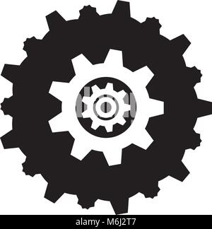 Ingranaggio grande Logo Design Illustrazione Vettoriale