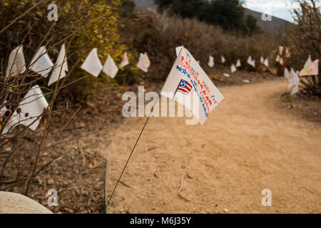 Veterani Day Trail lavorare a Rancho Sierra Vista Satwiwa. Foto Stock