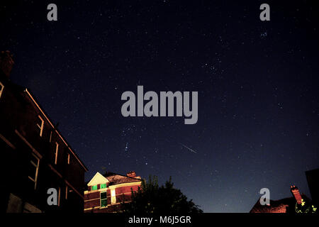 Geminid Meteor (Shooting Star). Data: 12 dicembre 2017. Foto Stock