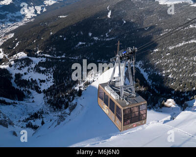 Seceda funivia, Alpi Italiane Foto Stock