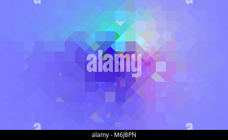 Morbido Colorato astratta geometrica sfondo con rotazione caotica triangoli e cubi. 2d illustrazione Foto Stock