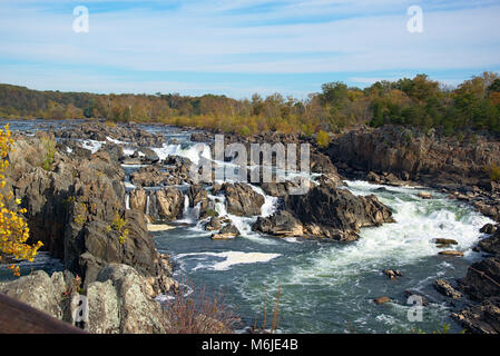 Great Falls Rapids in autunno Foto Stock