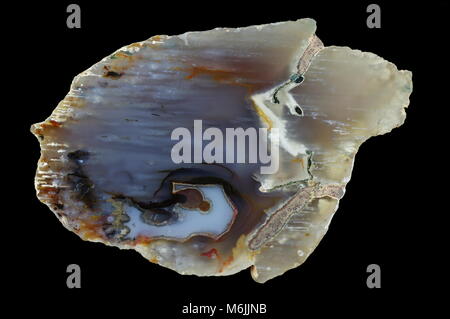 Micro-stalactite agata. Origine: Rudno vicino a Cracovia in Polonia. Foto Stock