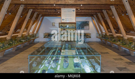 Alto Adige Museo minerario. La miniera Ridanna-Monteneve è stato in funzione per 800 anni. Val Ridanna (Ridanna) in Alto Adige, Italia Foto Stock