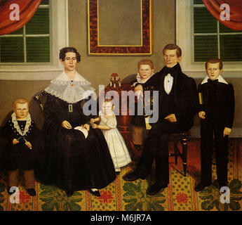 Joseph Moore e la sua famiglia, Campo Erasto Salisbury, 1839. Foto Stock