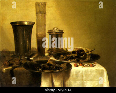 La colazione ancora in vita, Heda, Willem Claesz, 1637. Foto Stock