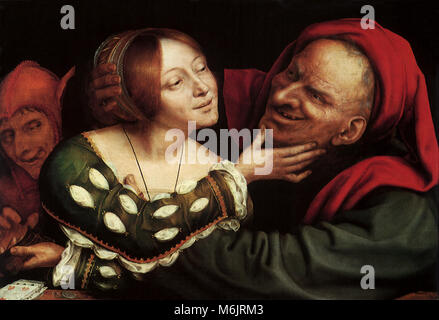 Gli amanti Ill-Matched, Massys, Quentin, 1525. Foto Stock