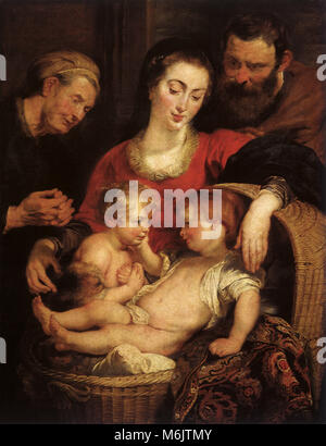 Sacra famiglia con Santa Elisabetta, Rubens, Pietro Paolo, 1615. Foto Stock