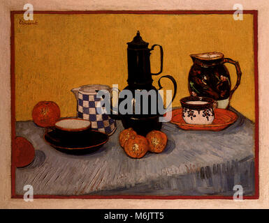 Natura morta con caffettiera, Van Gogh, Vincent Willem, 1888. Foto Stock
