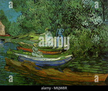 Banca di Oise a Auvers, Van Gogh, Vincent Willem, 1890. Foto Stock