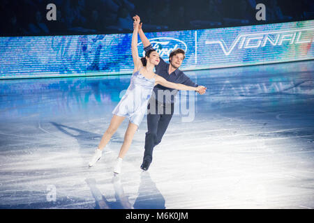 Zurigo, Svizzera, 04 marzo 2018 - Meryl Davis e Charlie White, Arte su ghiaccio, in mostra al Hallenstadion Credito: Ludovica Bastianini/Alamy Live News Foto Stock