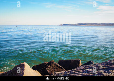 Oceano atlantico in Hondarribia, Paesi Baschi Foto Stock