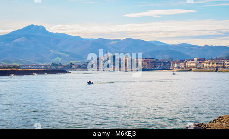 Vista panoramica di Hondarribia, Paesi Baschi Foto Stock