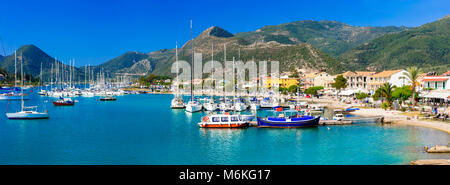 Bellissima isola di Lefkada island,vista panoramica,Grecia. Foto Stock