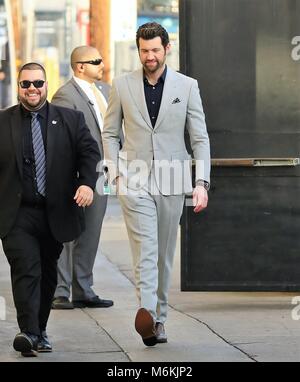 Lupita Nyong'o e Billy Eichner arrivare in 'Jimmy Kimmel Live!' studio con: Billy Eichner dove: Hollywood, California, Stati Uniti quando: 02 Feb 2018 Credit: WENN.com Foto Stock