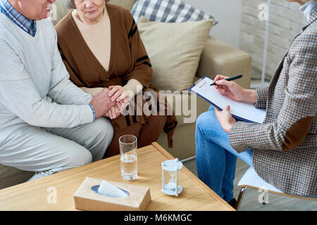 Coppia senior Consulting psicologo Foto Stock