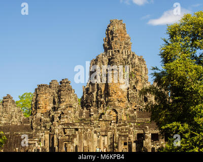 Tempio Bayon in templi di Angkor in Cambogia Foto Stock