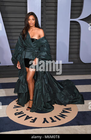 Ciara arrivando al Vanity Fair Oscar Party a Beverly Hills Los Angeles, Stati Uniti d'America. Foto Stock