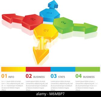 È sufficiente minimale modello infografico design.Può essere utilizzato per il layout di flusso di lavoro, diagramma, il numero delle opzioni, opzioni di passo, banner web design Illustrazione Vettoriale