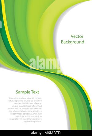 Sfondo astratto con onda verde. Vettore sfondo Brochure Illustrazione Vettoriale