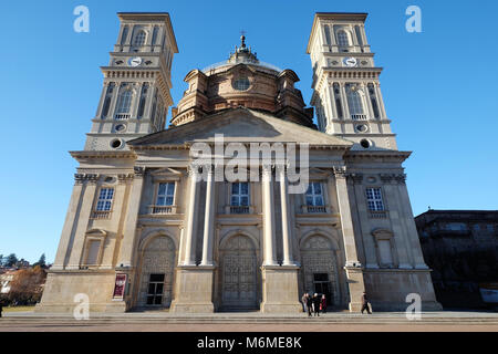 Esterno della Basilica Santuario Regina Montis Regalis a Vicoforte,Piemonte,Italia Foto Stock