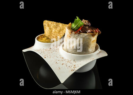 Burrito e nacho Foto Stock