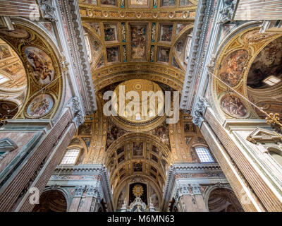 La Chiesa del Gesù Nuovo, Napoli, Italia. Foto Stock