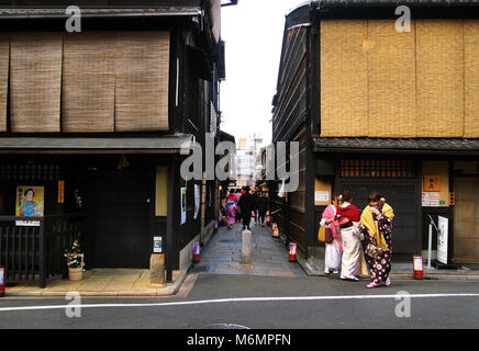 La maggior parte di tipo noto quartiere geisha in Giappone Foto Stock