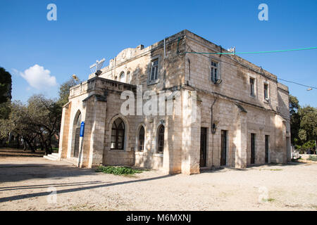 Vecchio edificio templer in Beit Lehem Haglilit, Israele. Betlemme di Galilea è una piccola comunità situata nella Galilea occidentale (nord di Israele) wa Foto Stock