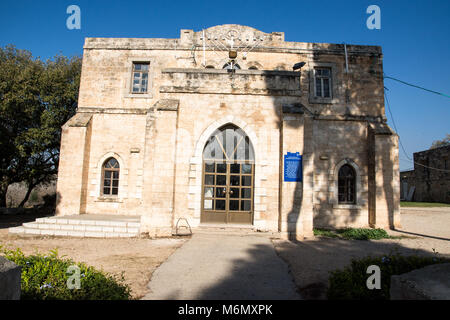 Vecchio edificio templer in Beit Lehem Haglilit, Israele. Betlemme di Galilea è una piccola comunità situata nella Galilea occidentale (nord di Israele) wa Foto Stock